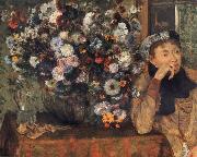 Germain Hilaire Edgard Degas A Woman with Chrysanthemums Sweden oil painting artist